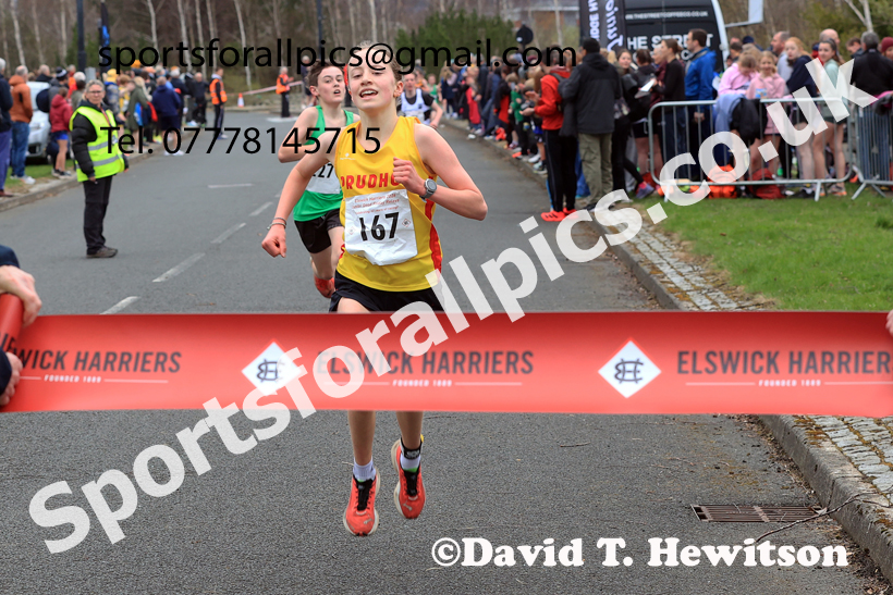 Boys and Girls Under-14s, 2026 Elswick Harriers Good Friday Road Relays and Young Athletes, Newburn,  Newcastle upon Tyne. Photo: David T. Hewitson/Sports for All Pics
